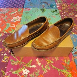 L.L.Bean Signature Men's Handsewn Venetian Leather Loafer, Caramel, 11D